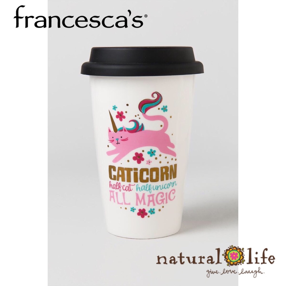 Francesca’s + Natural Life Caticorn Travel Mug